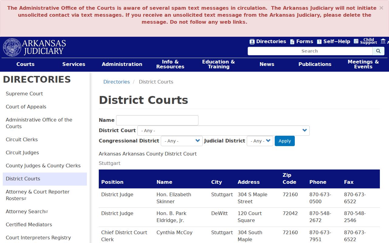 Marion County court calendar district department directory