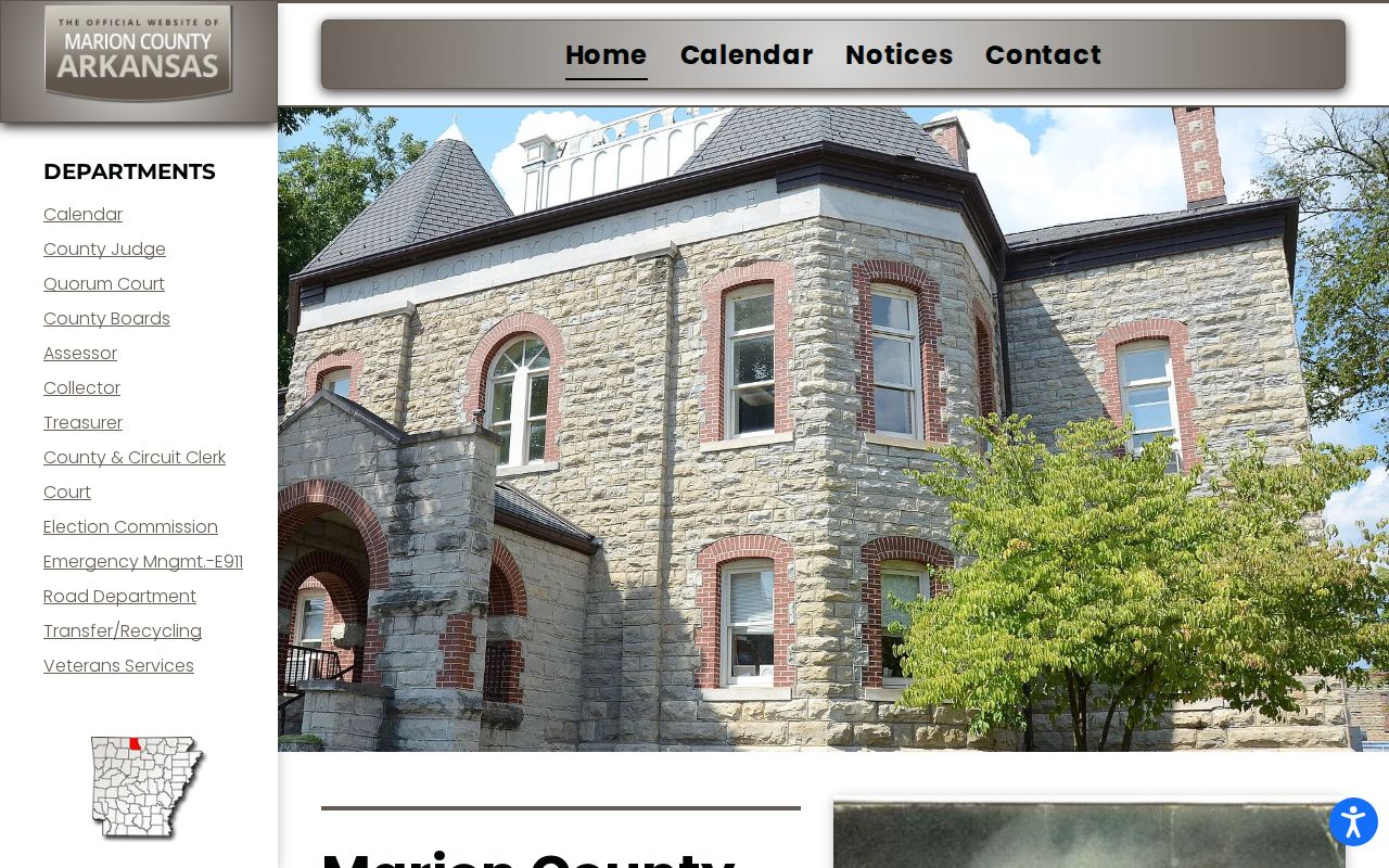 Marion County courthouse gateway for court docket and hearing information